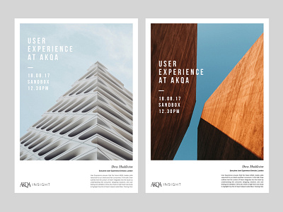 AKQA Insights - Poster Designs architecture clean design event event poster graphic design internal layout layoutdesign minimal minimal art photography poster poster art type typography