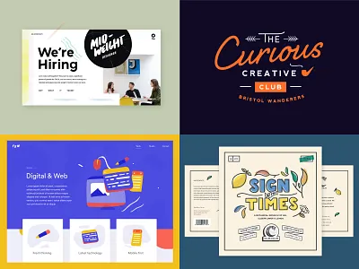 2018 - my top 4! brand branding illustration lettering type typography website