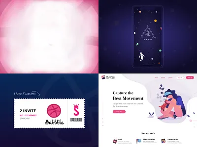 2018 2 invites hello dribble photo photography rebond space space ship web welcome shop