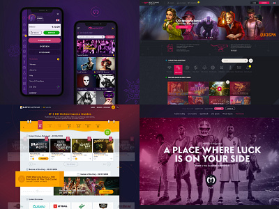 UX/UI Design WebApps app banner bannner bonus branding casino casino lobby design gambling illustrator logo online casino photoshop promotions ui uidesign ux ux design web website concept