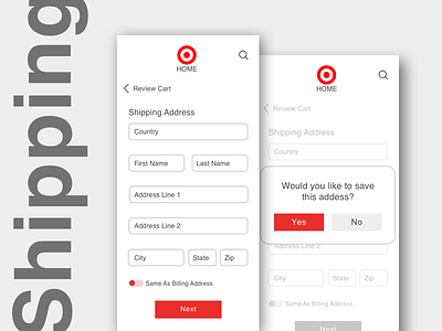 Target Shipping Concept app branding daily 100 challenge daily ui flat form mobile mobile app design order pop over shipping shopping sketch target ui