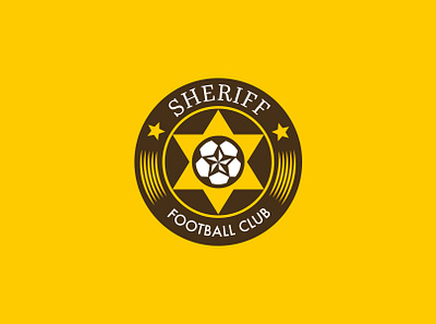 Football Club Sheriff Emblem Logo badge ball emblem fbi football football club illustration logo redesign police sheriff soccer special operations star stars yellow