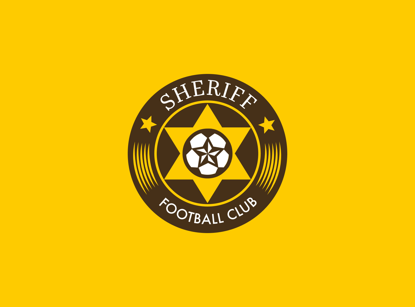 Football Club Sheriff Emblem Logo badge ball emblem fbi football football club illustration logo redesign police sheriff soccer special operations star stars yellow