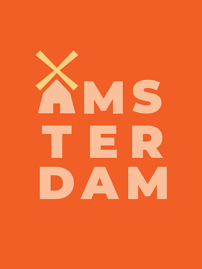 AMSTERDAM WORDMARK amsterdam design amsterdam logo logo design logocombination logogram logotype negativespace negativespacelogo typography wordmark wordmark logo