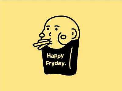 Happy Fryday! branding character character design cute design graphic design illustration logo