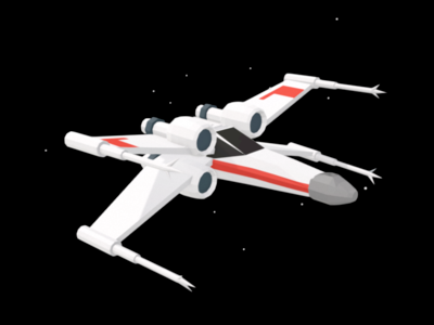 Low Poly X-Wing 3d googleblocks low poly spaceship starwars vr xwing