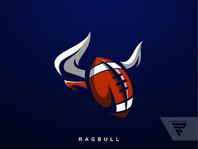 Ragbuul bull combination esport inspiration logo ragby