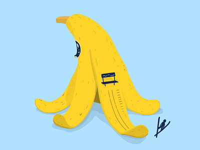 Banana winter sport- illustration by Samy Löwe adobe draw art colors creative design design art digitaldrawing illustration illustration art illustrator painted vector