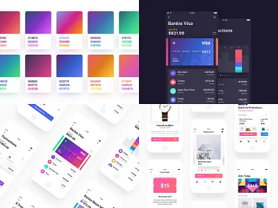 2018 app dark gradient ipad iphone ui