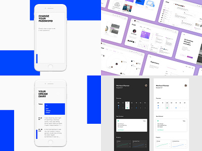 Top 4 2018 2018 blue design diary dream minimal mockup top 4