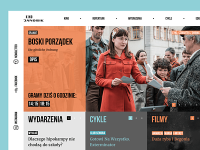 Cinema Janosik business cinema design digital movie process sketch square tickets ui userinterface watch watching web webdesign website