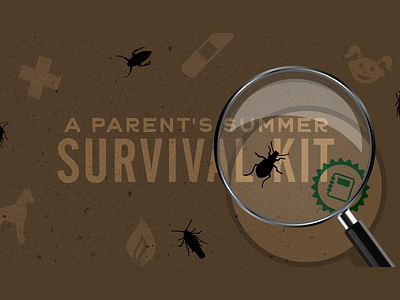 Summer Survival Kit actual size bandaid bugs kid magnifying glass parents pittsburgh social summer survival