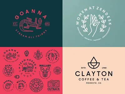 Top 4 of 2018 animal coffee heisler identity logo modern monoline simple