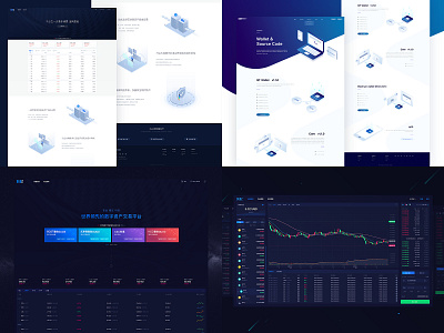 2018 2.5d bitcoin blockchain crypto design ethereum girl ico illustration isometric ui website