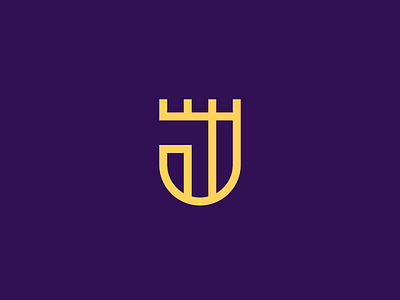 J + Shield branding castle clever logo coat of arms creative design golden icon identity j j logo letter letter j logo logo design logo designer logo icon shield smart logo smart logos