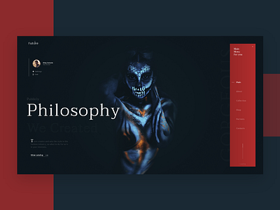 Philosophy Web Design #1 blue brand branding character clean design first screen identity lettering minimal minimalism modern type typography ui ux web website