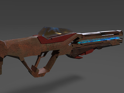 Rail-Gun 3d 3dart 3dmodeling color design maya substance painter texture zbrush