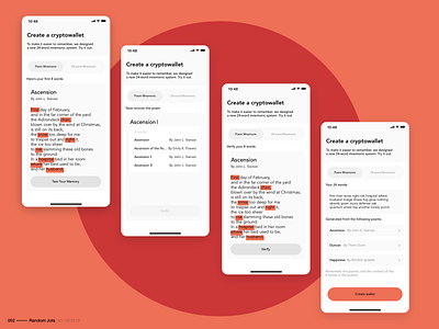 Cryptocurrency - Poem Mnemonic cryptocurrency wallet