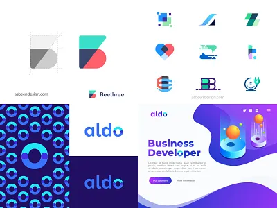 Asbeendesign ⚫ Top4Shots ⚫ 2018 abstract brand branding clean colorfull design digital flat geometric identity initial logo mark minimalist startup tech typography ui ux web