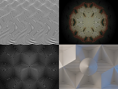 Top 4 of 2018 abstract black and white blender lines optical illusion