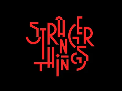 Stranger Things design faelpt illustration netflix stranger things strangerthings type typedesign typography vector