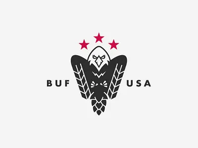 First Line Brewing army barley beer beer branding bird brewery buffalo buffalo ny eagle fire hops logo logo design military patriotic police service talon usa