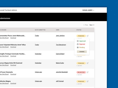 Admin UI details admin screen dashboard table design ui web design