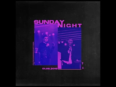 Sunday Night church church design design duotone social campaign texture