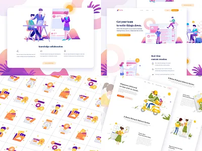 2018 app design ecommerce homepage icon illustration intro onboard service vector website