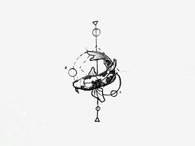 Koi fish on paper. draw drawing koi drawing koi fish drawing
