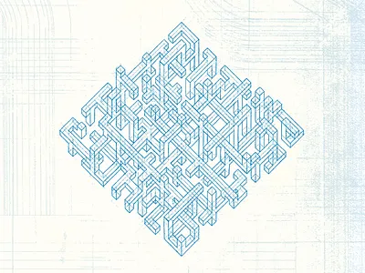 Axonometric Weave arch archillo architecture axon axonometric blueprint cube cubism design illustration texture