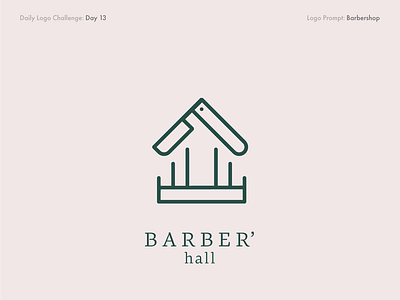 Barbershop 50dailylogochallenge challenge dailylogochallenge design illustration logo logo a day simple simple design smart vector