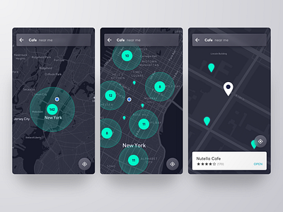 Map clustering concept clustering interface map ui visual