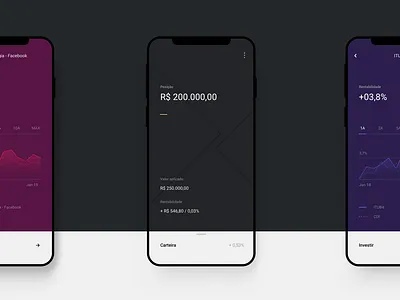 XP Investments app ios mobile app ui ux design