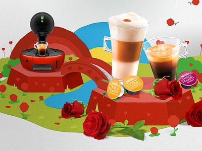 NDG Valentine's Day ad advertising coffee craft handmade love paper photgraphy retouch valentines day