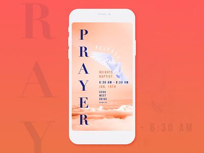 Prayer Meeting - Church Instagram Stories Template church graphics design detroit graphic designer dove flat design illustrator instagram stories meeting photoshop prayer release ui