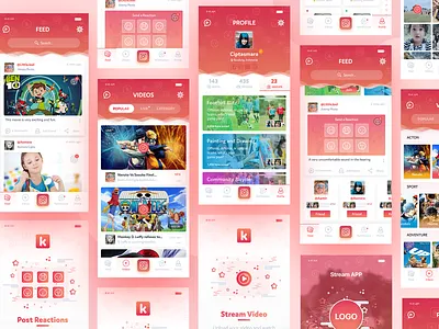 Live & On Demand Video app design category app design design app design uiux detail app feed app homage home screen icon illustration landing page login mobile design onboarding ui ux