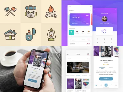 TopFour clean design illustration jaye minimal modern top 4 top four ui ux