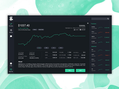 Robinhood Web App V2 app branding dashboard design investment robinhood stocks trade trading ui ux web