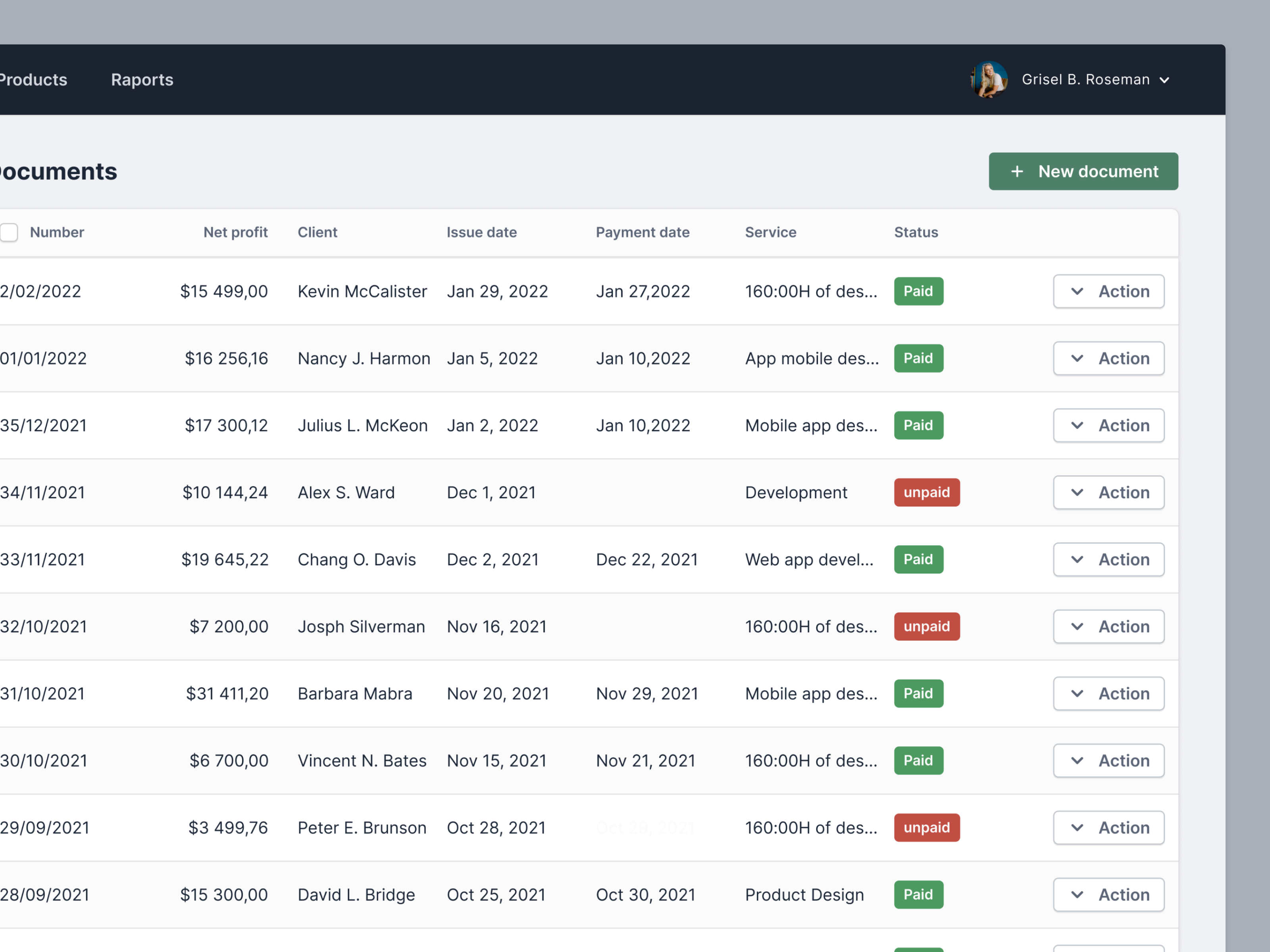 MicroSaas - Invoicing Software by Dawid Jankowski on Dribbble