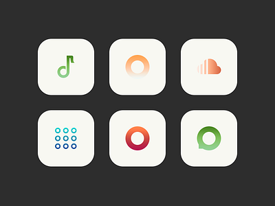 GRADII - Icons android app icons gradient icons minimal vector