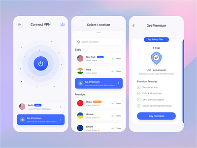 Connect VPN App 2022 app appstore arslan best branding concept connect dribbble live pakistan popular project top trend ui vpn