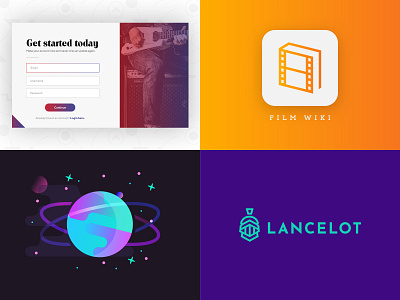 My Top 4 Shots - 2018 2018 branding gradient illustration recap top 4 uichallange uiux