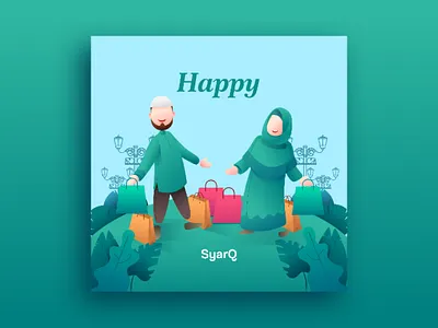 Happy :) blue couple design dribbble gradient graphic green illustration ui