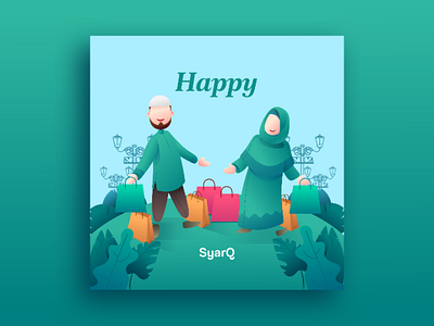 Happy :) blue couple design dribbble gradient graphic green illustration ui