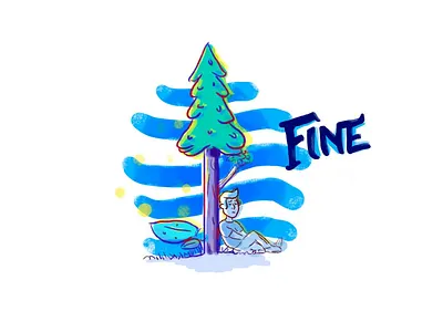 Fine anxiety blue depression forest wood