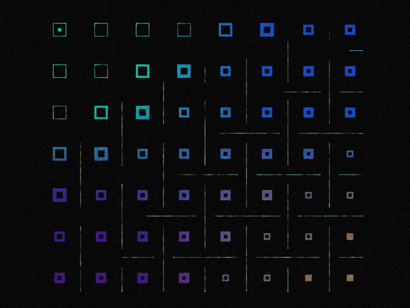 wave grid test animation gradient grid loop mograph wave