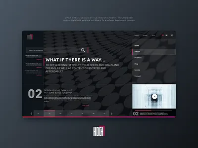 Dark UI Concept - Techblog or Software Development adobe xd black blog clean concept dark development hero homepage minimalistic portfolio tech ui ux design userinterfacedesign we are bolder webdeisgn webdesign xd