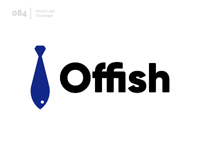 84/100 Daily Smart Logo Challenge 100 day challenge 100 day project abstract fish logo challenge office suit tie