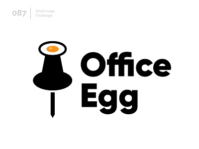 87/100 Daily Smart Logo Challenge 100 day challenge 100 day project abstract egg logo logo challenge office pin